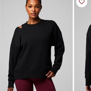 NWT Cozy Fleece Cut Out Sweatshirt